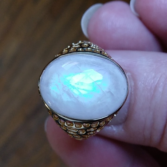 YG Moonstone Ring - Picture 9 of 9